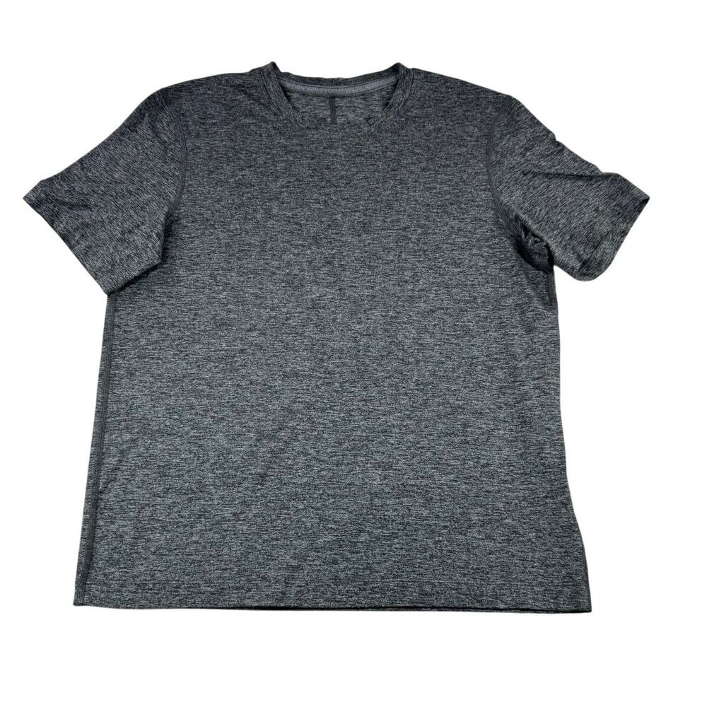 lululemon Mens Soft Jersey Short Sleeve Shirt L Heathered Gray Performance